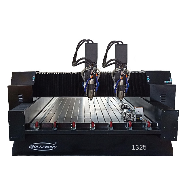 Máquina de grabado en piedra de dos cabezales - iGolden CNC