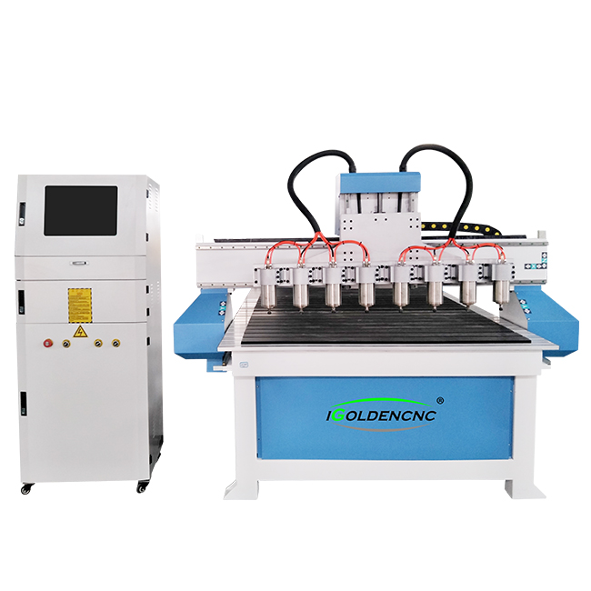 Enrutador CNC de ocho husillos para grabado por lotes